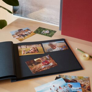 HNFD Linen screw-top album red 38x31 cm 40 pages photo...