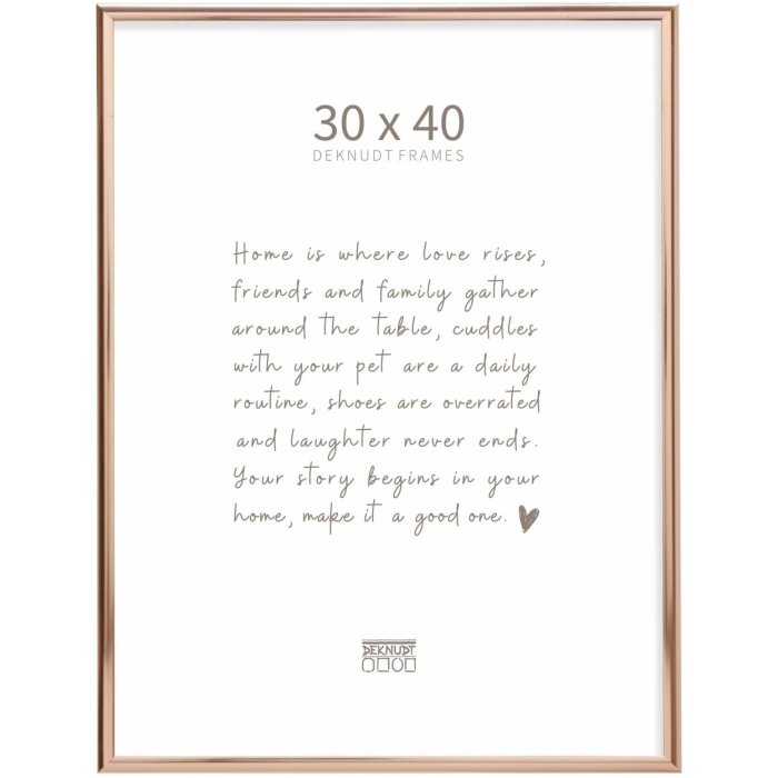 Deknudt Aluminium Picture Frame S027 rose gold 30x40 cm