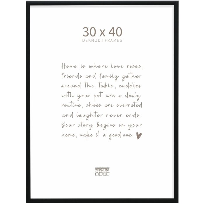 Deknudt Aluminium Picture Frame S027 black 30x40 cm