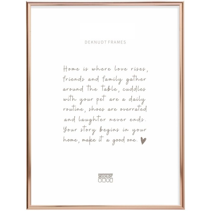 Deknudt Aluminium Picture Frame S027 rose gold 40x50 cm