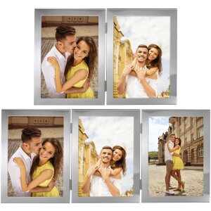 Hama Metal Portrait Frame LAVAL 2 or 3 photos 10x15 cm...