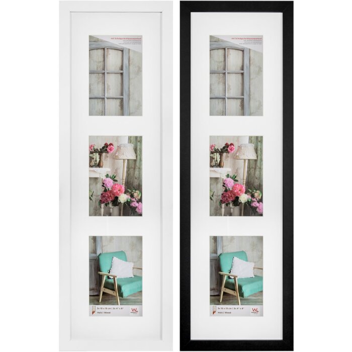 Walther Photo Gallery Picture Frame Stockholm 3 photos 10x15 cm (17,8x60,8 cm)