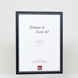 Effect wooden picture frame Profile 26 blue 10,5x14,8 cm art glass