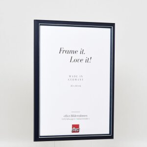 Effect Wooden Picture Frame Profile 26 blue 14,8x21 cm Museum Glass