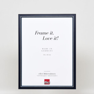 Effect wooden picture frame Profile 26 blue 21x29.7 cm museum glass