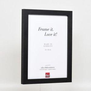 Effect Wooden Picture Frame Profile 52 black 7x10 cm Anti-reflective glass