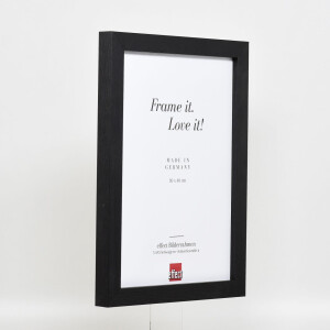 Effect Wooden Picture Frame Profile 52 black 7x10 cm Anti-reflective glass