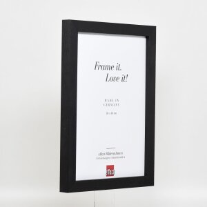 Effect wooden picture frame profile 52 black 13x13 cm normal glass