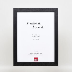 Effect wooden picture frame profile 52 black 18x24 cm normal glass