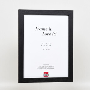 Effect Wooden Picture Frame Profile 52 black 18x27 cm Museum Glass