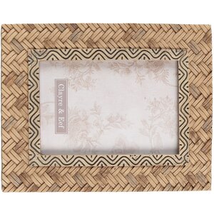 Clayre & Eef 2F0944 Photo Frame 16x2x21 cm - 10x15 cm Brown Rectangle