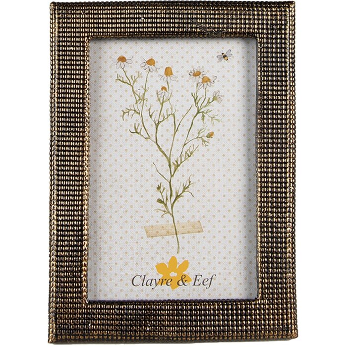 Clayre & Eef 2F0999 Photo Frame 13x1x18 cm - 10x15 cm Gold Coloured