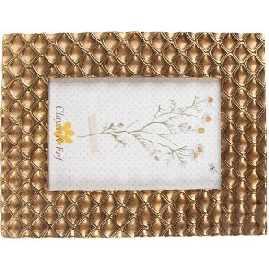 Clayre & Eef 2F1020 Photo Frame 17x1x21 cm - 10x15 cm Gold Coloured