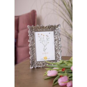 Clayre & Eef 2F1032 Photo Frame 16x2x20 cm - 10x15 cm Silver Coloured