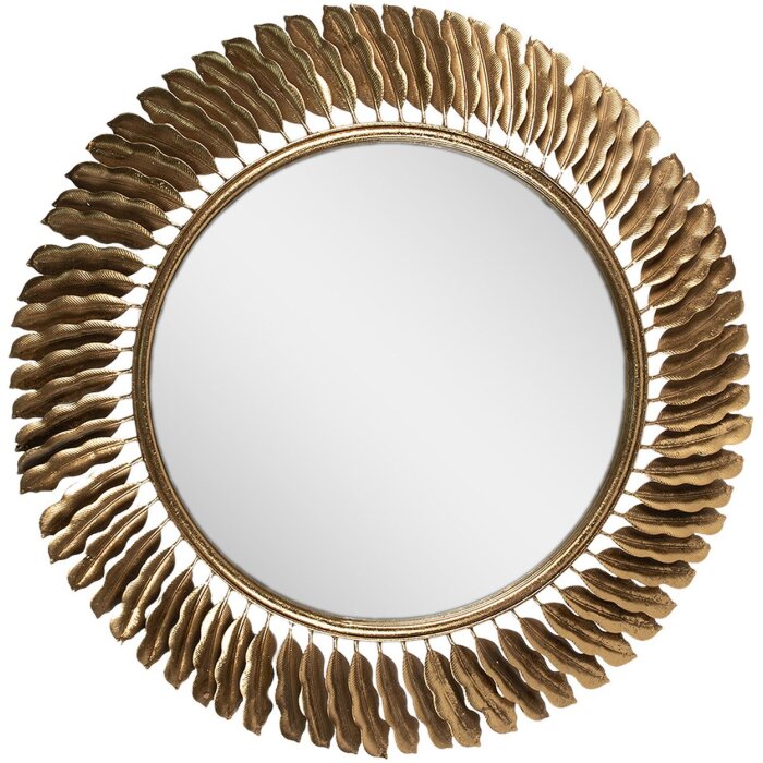 Clayre & Eef 52S290 Mirror Ø 72x3 cm Gold Coloured Wall Mirror