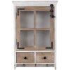 Clayre & Eef 5H0640 Wall Cabinet 38x14x58 cm White - Brown