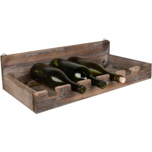 Clayre & Eef 5H0642 Wine Bottle Rack 57x28x14 cm Brown