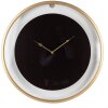 Clayre & Eef 5KL0229 Wall Clock Ø 60x5 cm - 1xAA Black - Gold Coloured