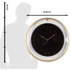 Clayre & Eef 5KL0229 Wall Clock Ø 60x5 cm - 1xAA Black - Gold Coloured