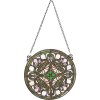 Clayre & Eef 5LL-6271 Tiffany Window Picture Ø 30x1 cm Green Round