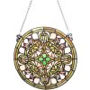 Clayre & Eef 5LL-6271 Tiffany Window Picture Ø 30x1 cm Green Round