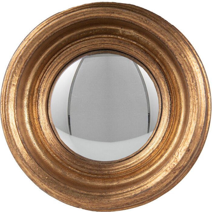 Clayre & Eef 62S200GO Mirror Ø 24x7 cm Gold-coloured Round Wall Mirror