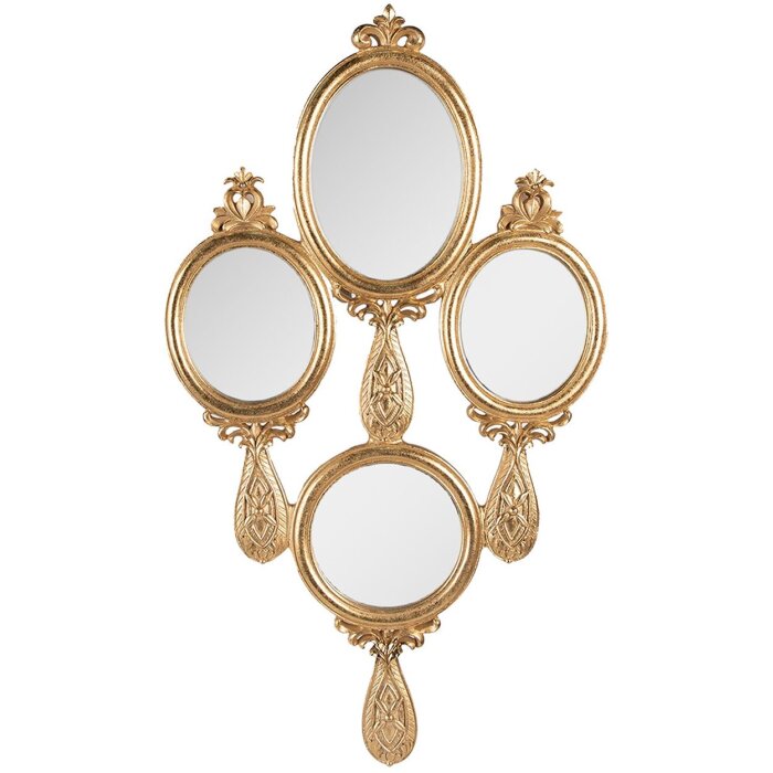 Clayre & Eef 62S265 Mirror 28x2x49 cm Gold Coloured Wall Mirror