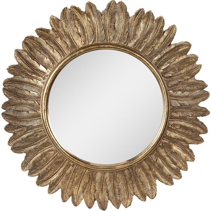 Clayre & Eef 62S278 Mirror Ø 31x2 cm Gold Coloured