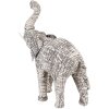 Clayre & Eef 65181M Decoration Elephant 30 cm White - Black