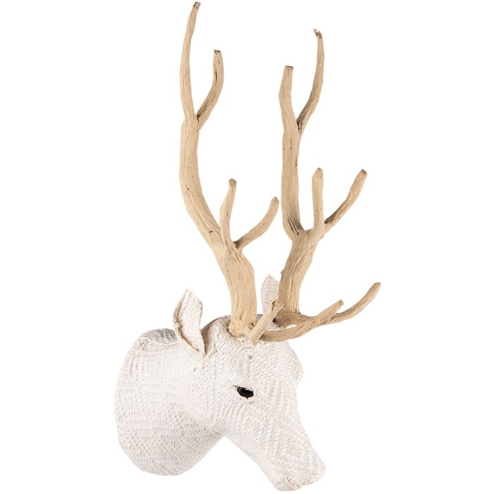 Clayre & Eef 65188M Decoration Deer 18x24x42 cm Beige