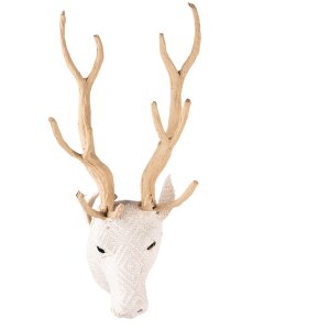 Clayre & Eef 65188M Decoration Deer 18x24x42 cm Beige