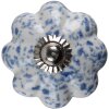 Clayre & Eef 65198 Door Knob Ø 4x4 cm Blue - White