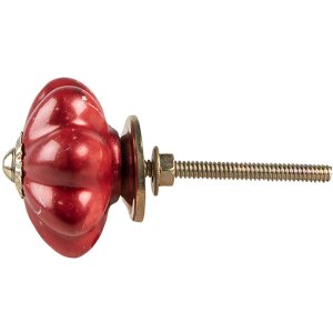 Clayre & Eef 65204 Door Knob Ø 4x4 cm Red