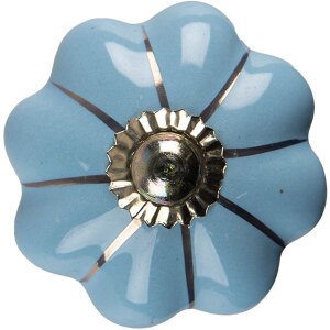 Clayre & Eef 65208 Door Knob Ø 4x4 cm Blue -...