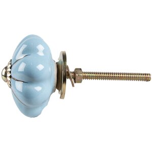 Clayre & Eef 65208 Door Knob Ø 4x4 cm Blue -...