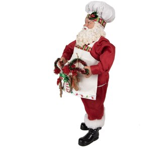 Clayre & Eef 65216 Decoration Father Christmas 16x8x28 cm Red