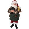 Clayre & Eef 65225 Decoration Father Christmas 16x8x28 cm Green