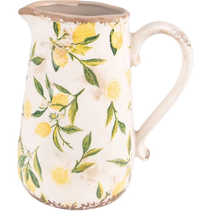 Clayre & Eef 6CE1530L Decoration Jug 20x14x23 cm Yellow