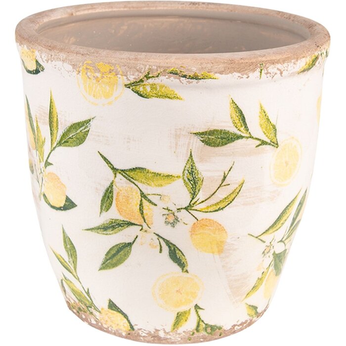 Clayre & Eef 6CE1532L Decoration Flowerpot Ø 17x16 cm Yellow