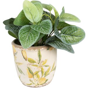 Clayre & Eef 6CE1532M Decoration Flowerpot Ø 14x13 cm Yellow