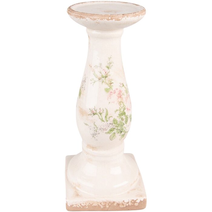 Clayre & Eef 6CE1539L Candlestick Ø 13x30 cm Pink - Beige