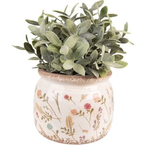 Clayre & Eef 6CE1551L Decoration Flowerpot Ø 20x15 cm Pink - Green