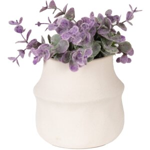 Clayre & Eef 6CE1568S Decoration Flowerpot Ø 12x11 cm Beige