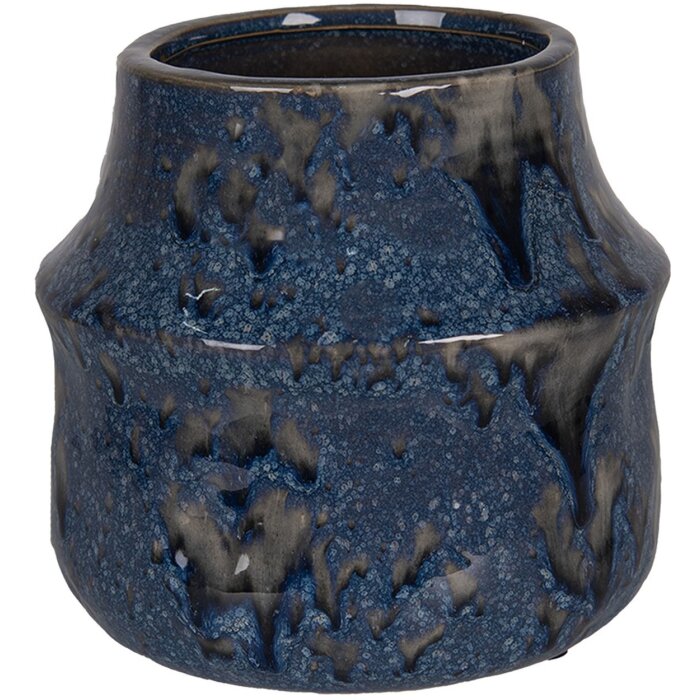 Clayre & Eef 6CE1573M Decoration Flowerpot Ø 15x13 cm Blue