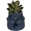 Clayre & Eef 6CE1573S Decoration Flowerpot Ø 12x11 cm Blue