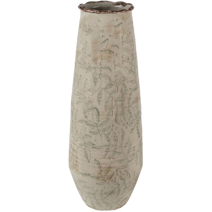 Clayre & Eef 6CE1576L Decoration Vase Ø 14x40 cm Green - Beige