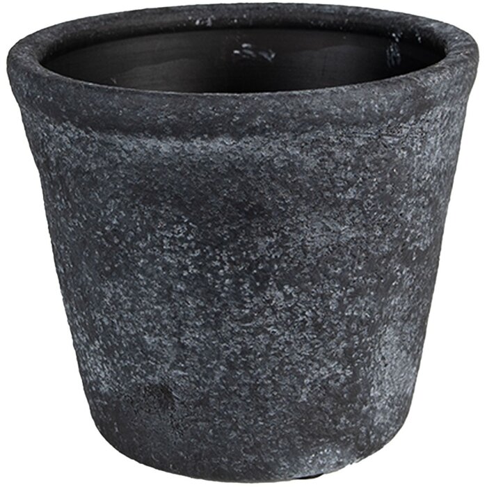 Clayre & Eef 6CE1579M Decoration Flowerpot Ø 12x10 cm Grey