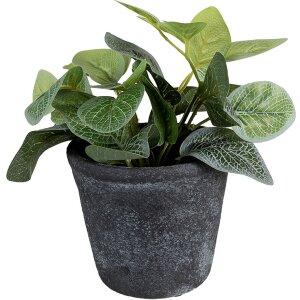 Clayre & Eef 6CE1579M Decoration Flowerpot Ø 12x10 cm Grey