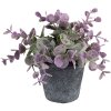 Clayre & Eef 6CE1579S Decoration Flowerpot Ø 8x7 cm Grey