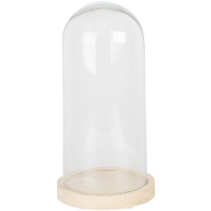 Clayre & Eef 6GL4039 Glass Bell Jar Ø 13x26 cm...